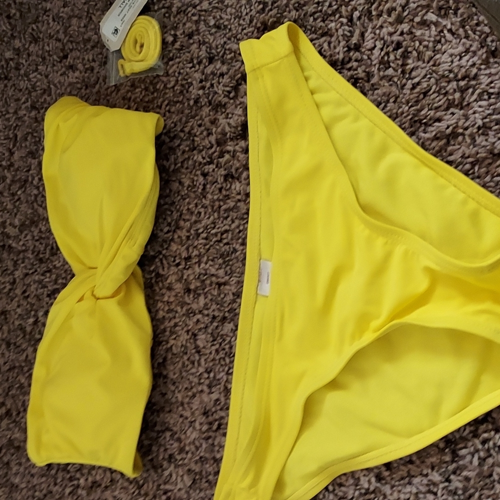 Yellow 2 piece bikini